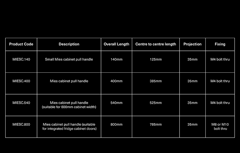 product measurments table image