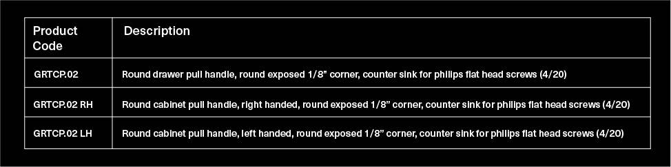 product measurments table image